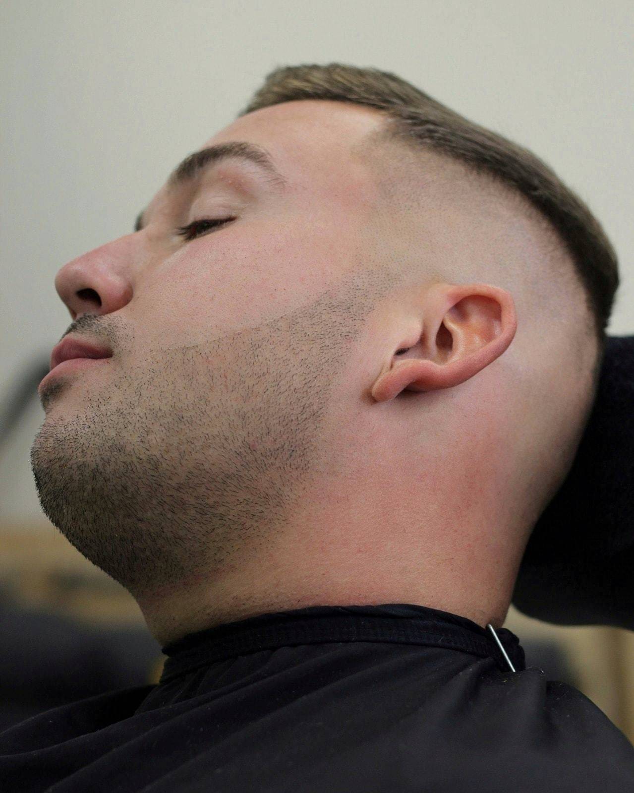 High skin fade in profile